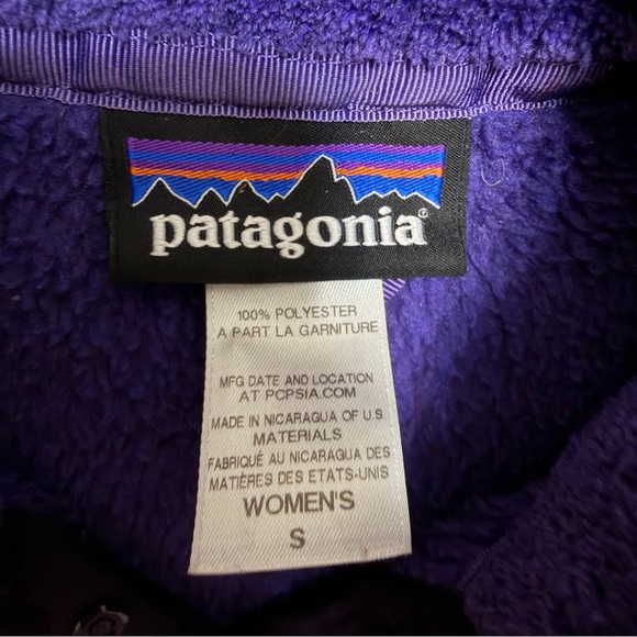 Patagonia Re-Tool Snap-T Better Fleece Pullover Sweater Jewel Purple small - Picture 4 of 6